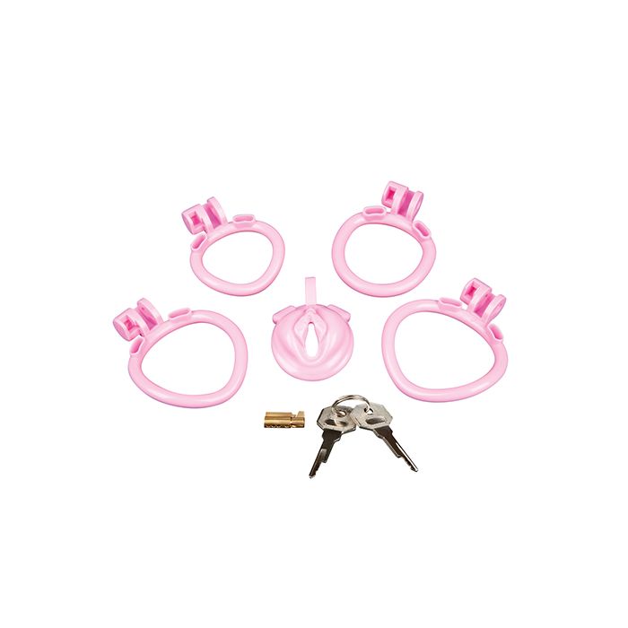 Bitchboy Degrading Mini Chastity Cage w/Pussy Shape