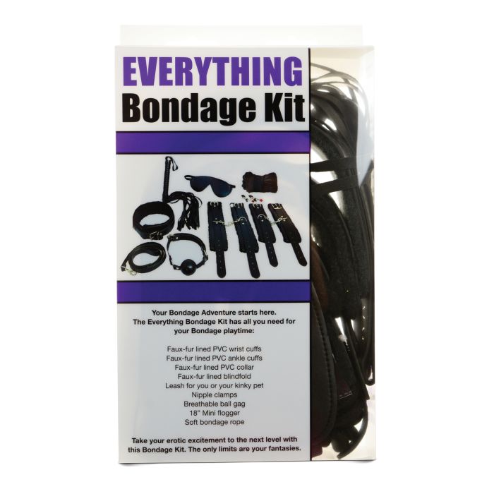 Plesur Everything Bondage 12 Piece Kit - Black