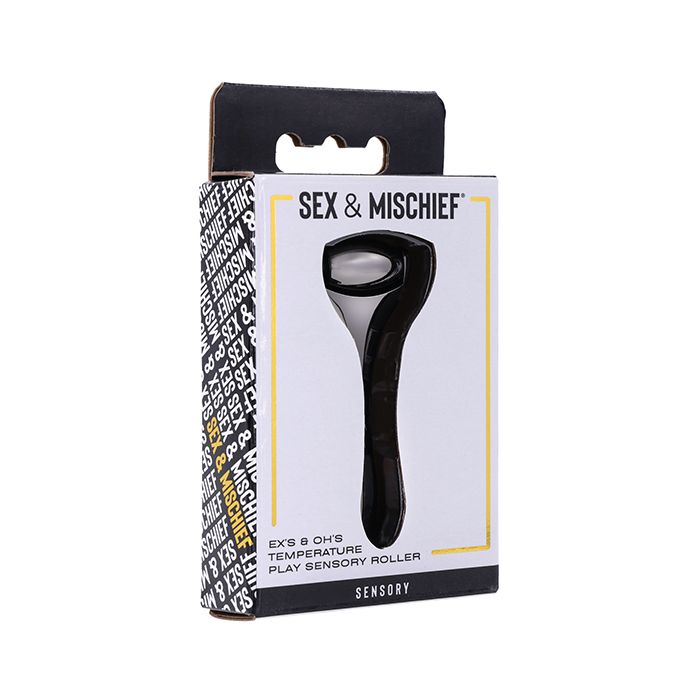 Sex & Mischief Ex's & Oh's Temperature Play Sensory Roller - Black