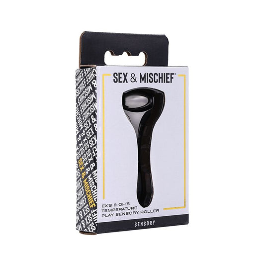 Sex & Mischief Ex's & Oh's Temperature Play Sensory Roller - Black